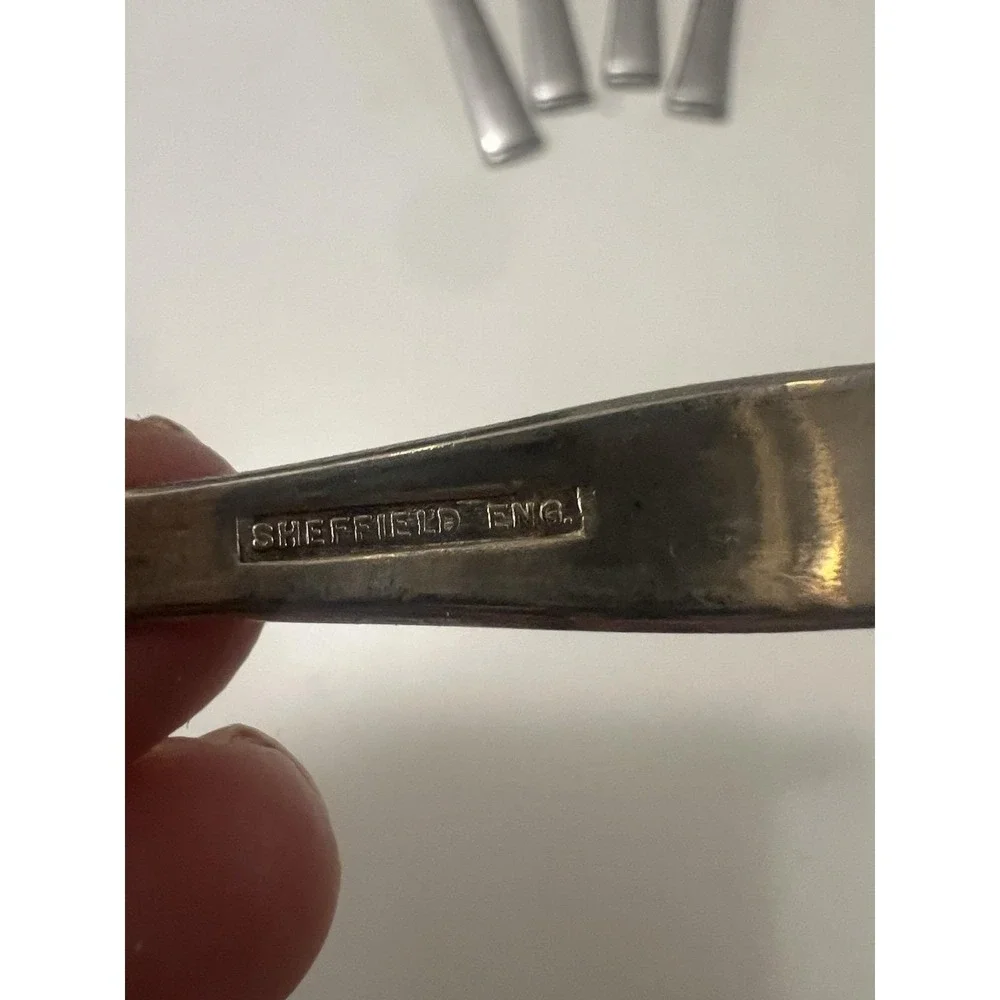 Sheffield England Silverplate Butter Knife Engraved